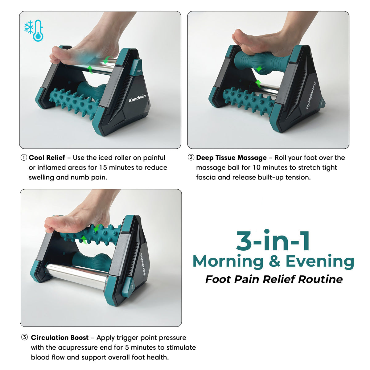 Kandwin 3-In-1 Foot Massager Kandwin